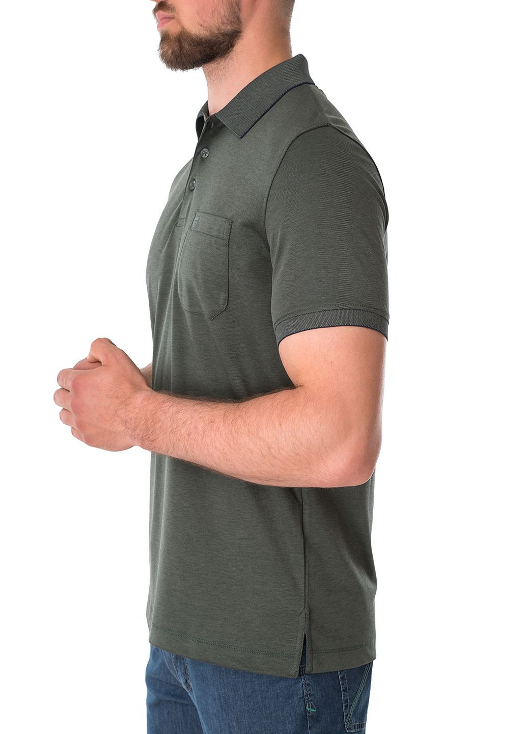 Зеленая футболка-поло для мужчин Basefield однотонная