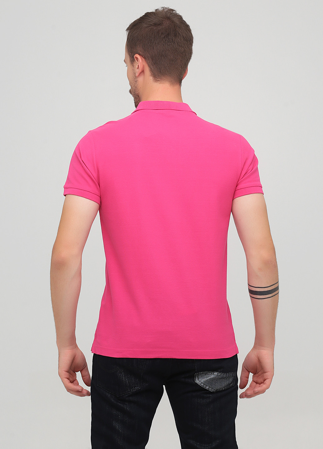Розовая футболка-поло для мужчин Primark однотонная