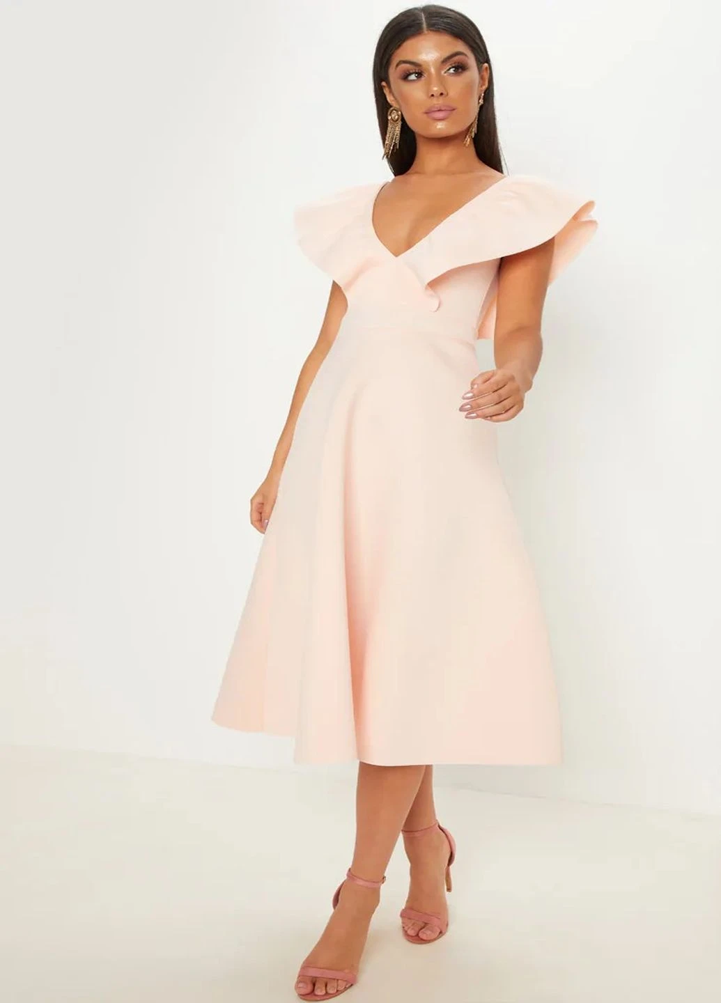 Рожева кежуал сукня PrettyLittleThing однотонна