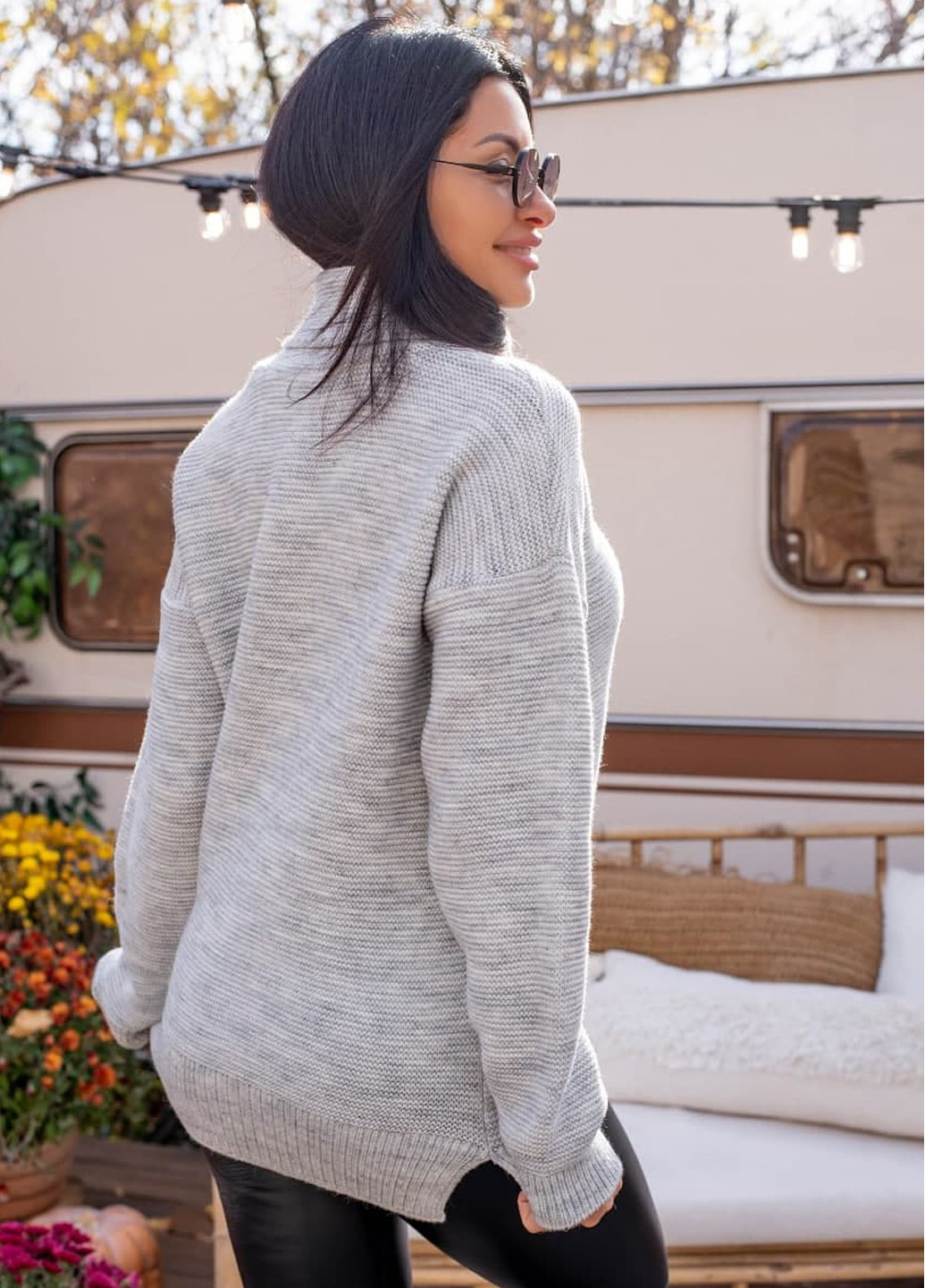 Серый демисезонный свитер "линда" Anika