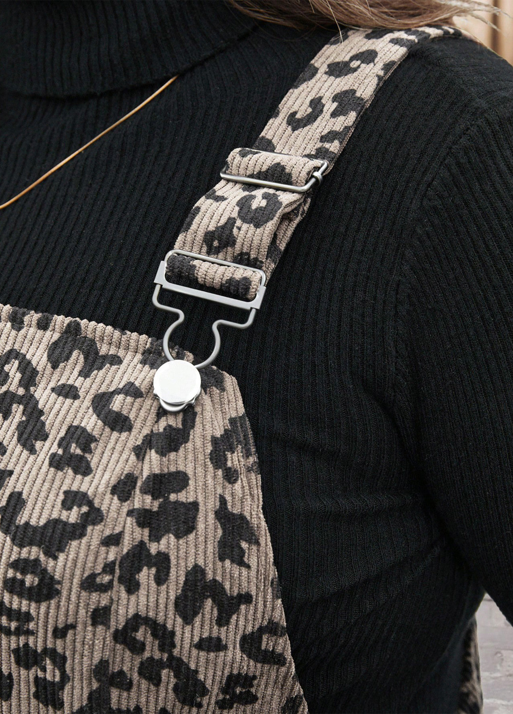 Демисезонный женский сарафан SHEIN леопардовый