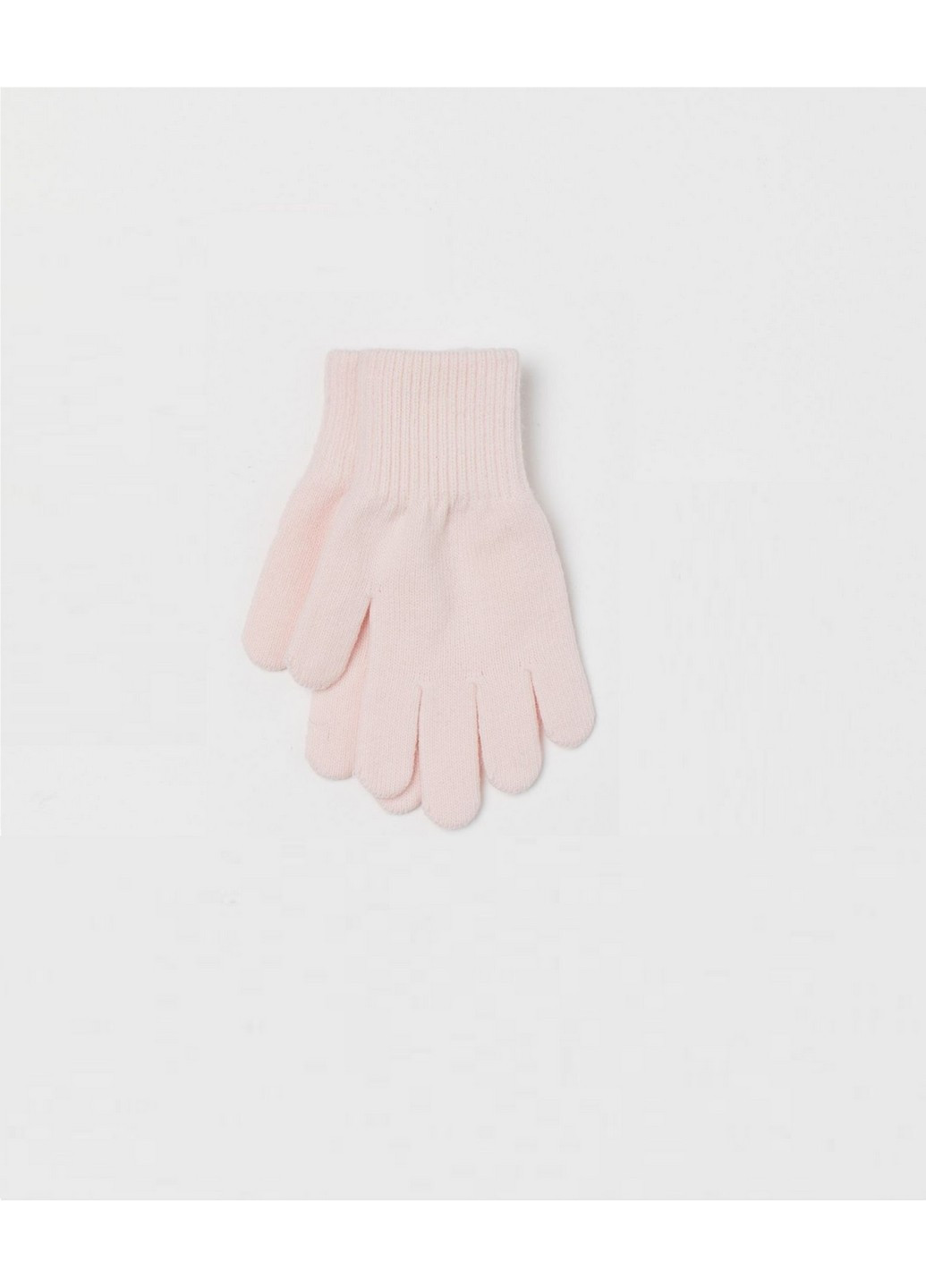 Перчатки H&M однотонные светло-розовые кэжуалы
