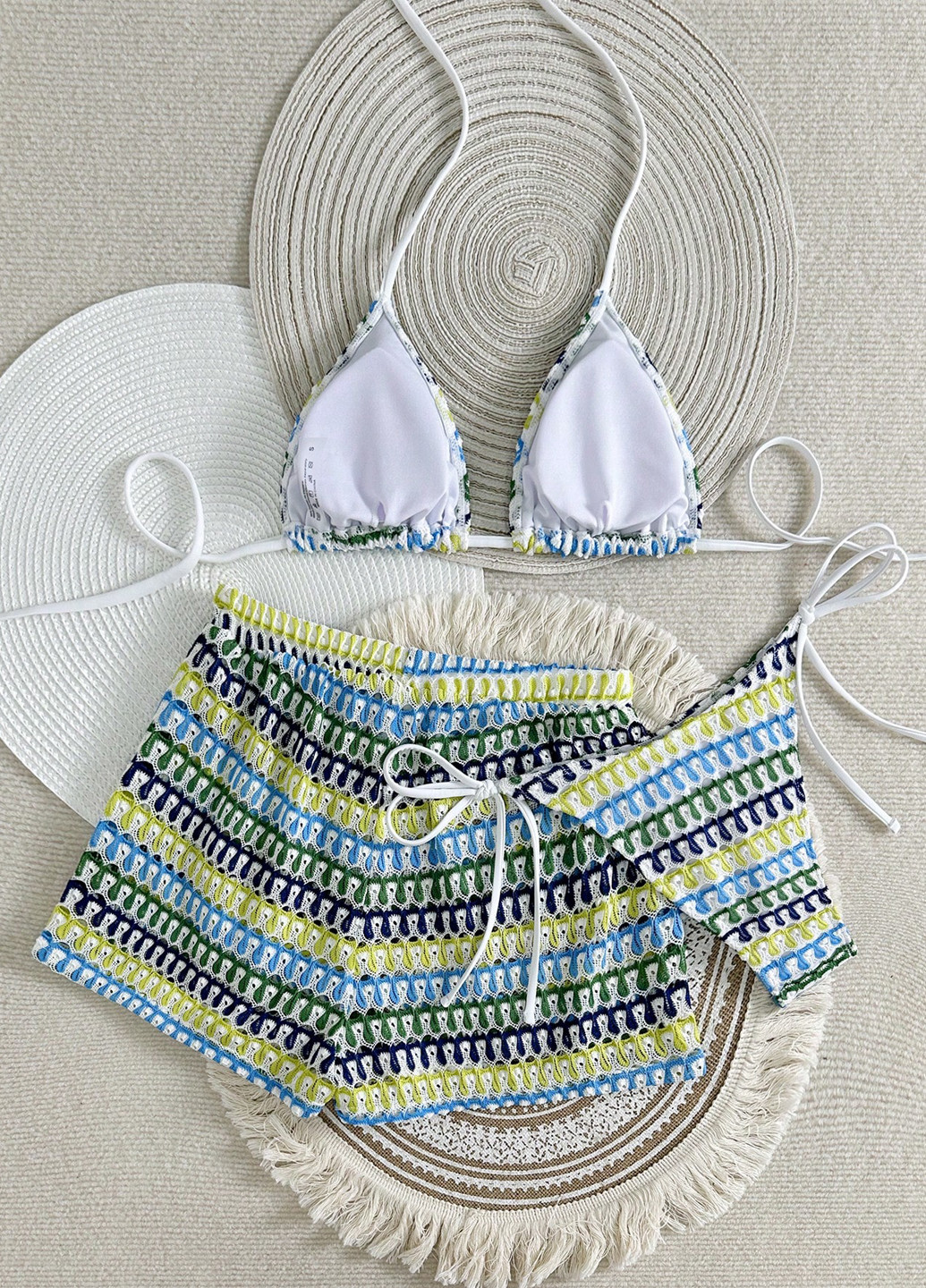 Комбінований літній купальник (бюст, трусики) роздільний SHEIN