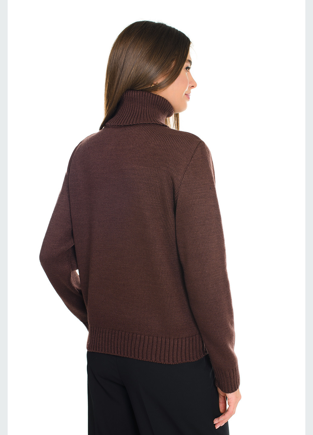 Коричневый зимний классический женский свитер SVTR