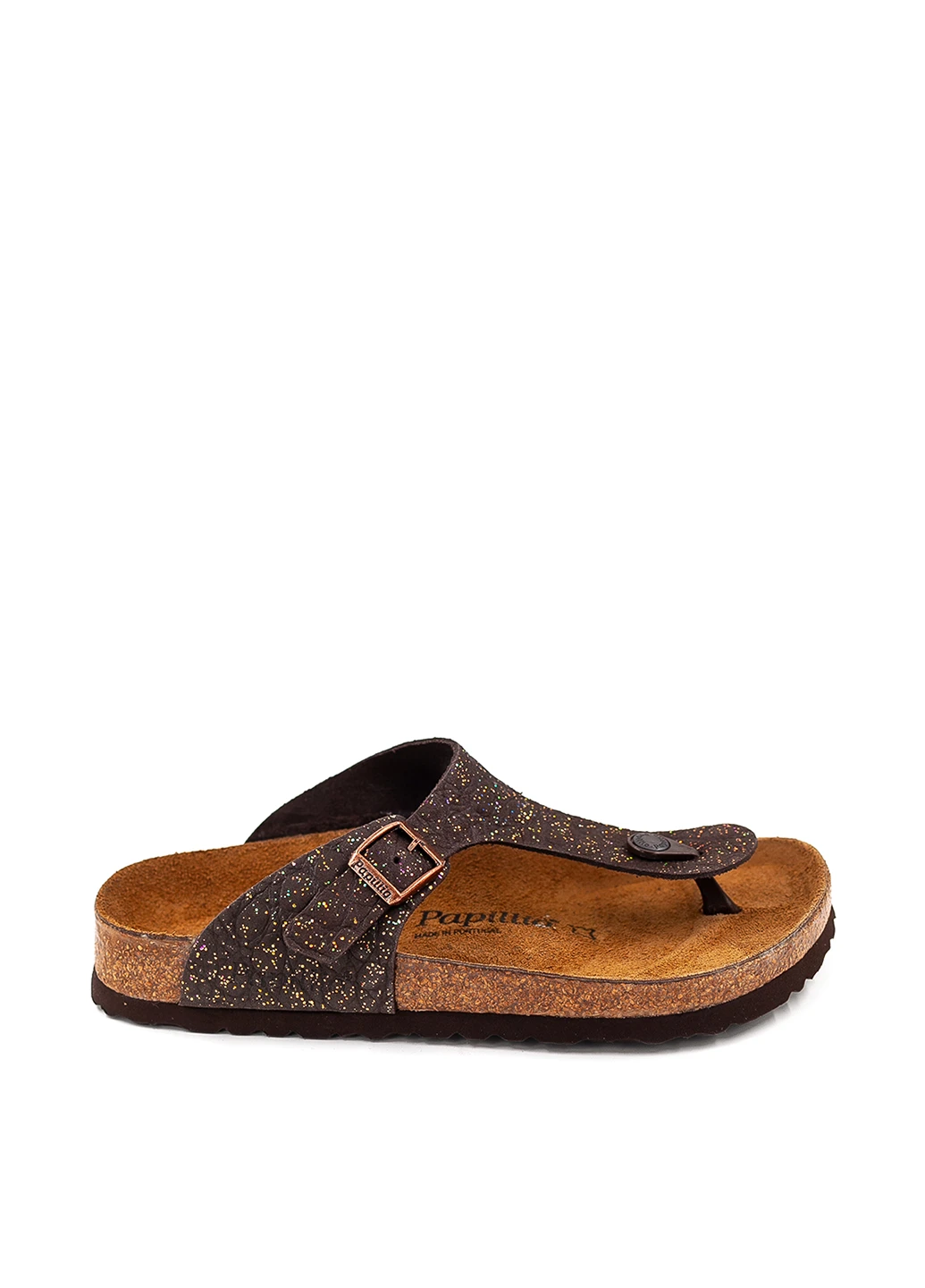 Коричневые кэжуал вьетнамки Birkenstock с тиснением