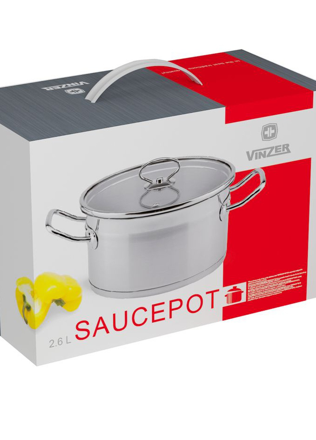 Кастрюля с крышкой Universum Ø 18 см 2.6 л [50062] Vinzer (254035533)