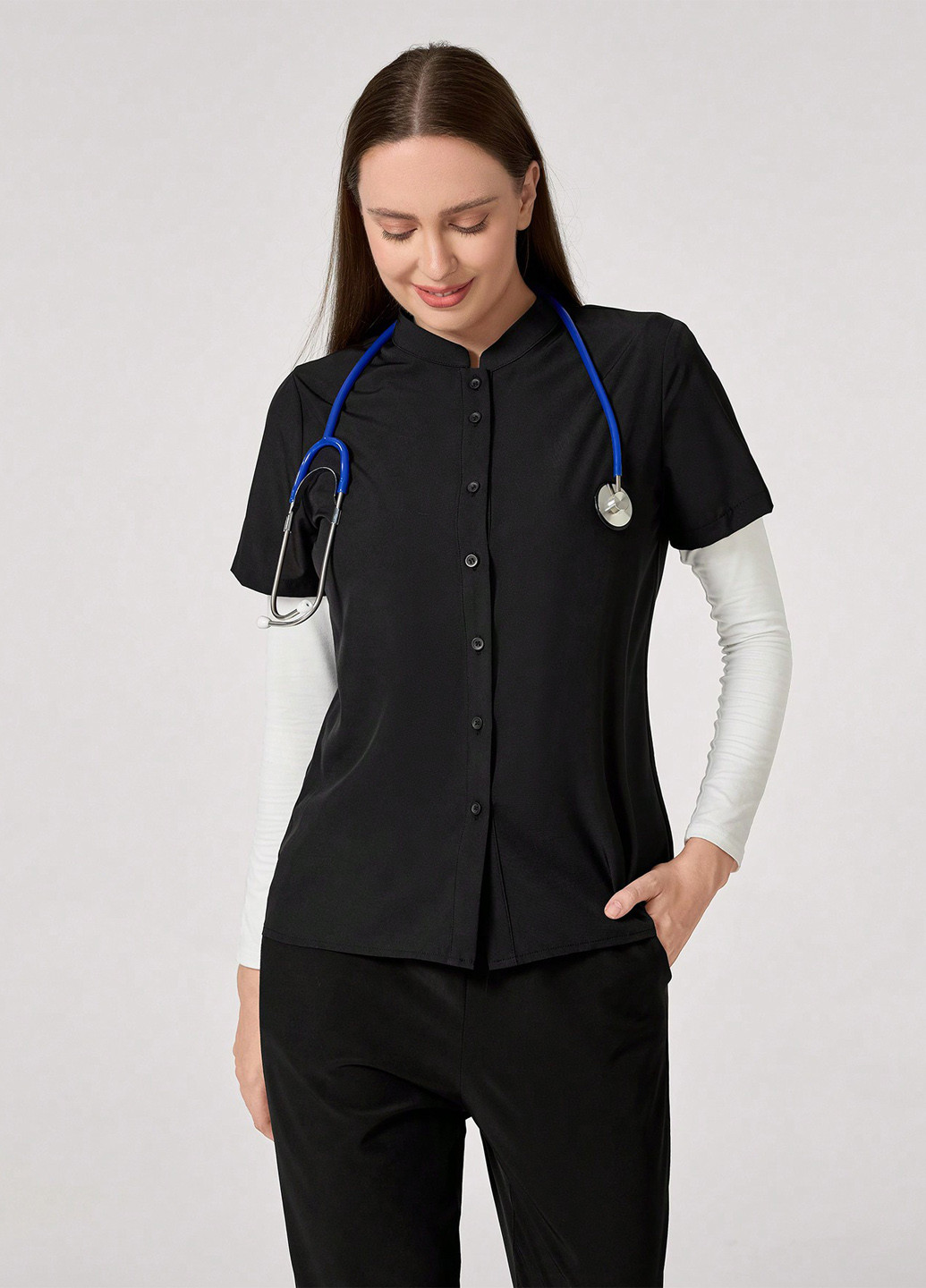 Чёрная блуза SHEIN