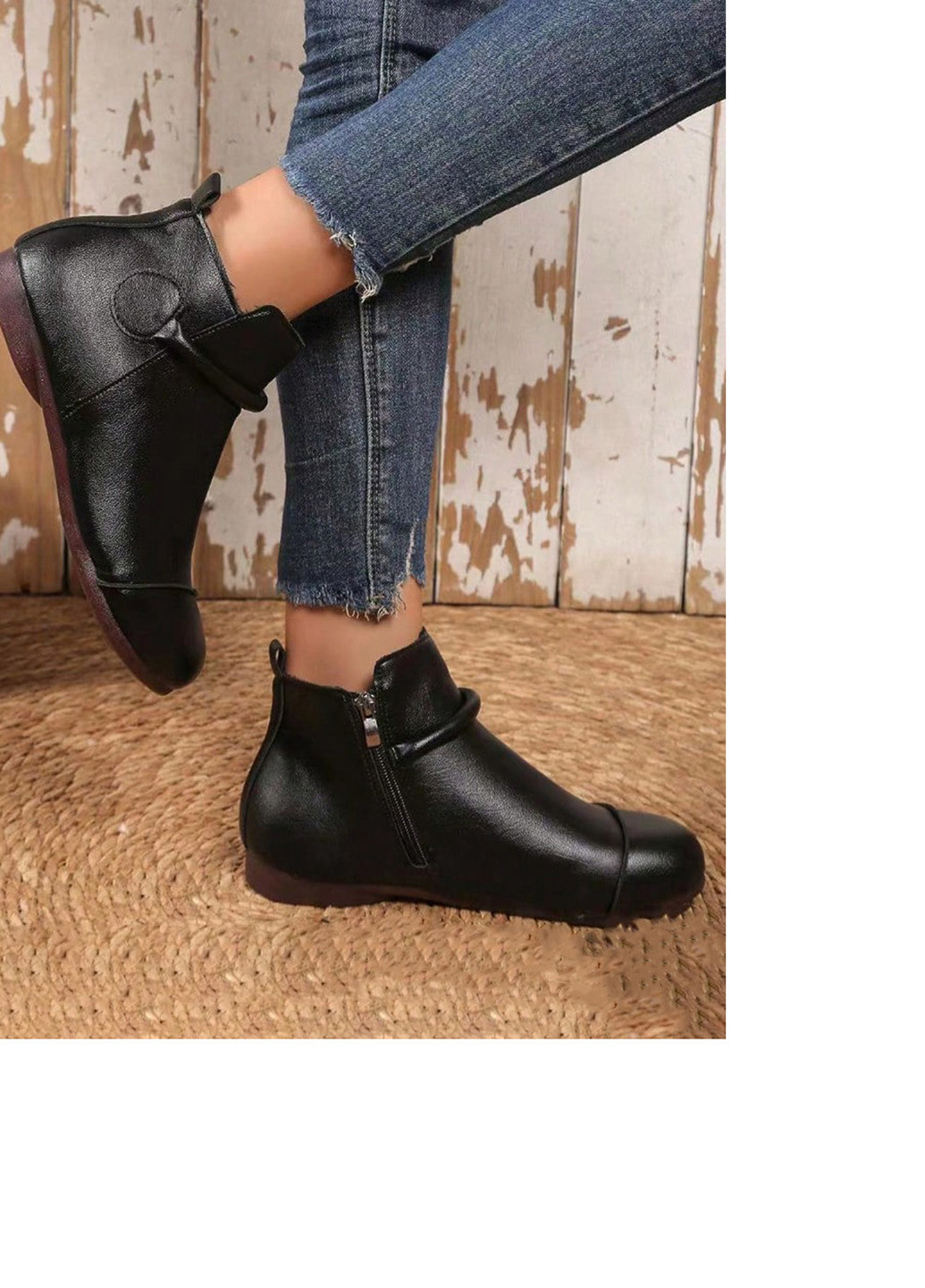 Черные демисезонная ботильоны SHEIN