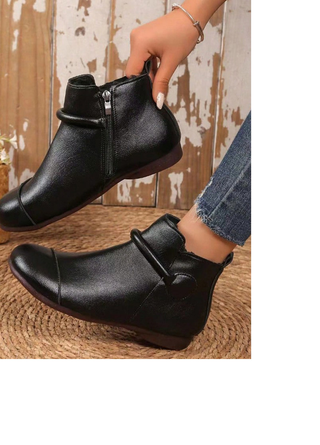 Черные демисезонная ботильоны SHEIN