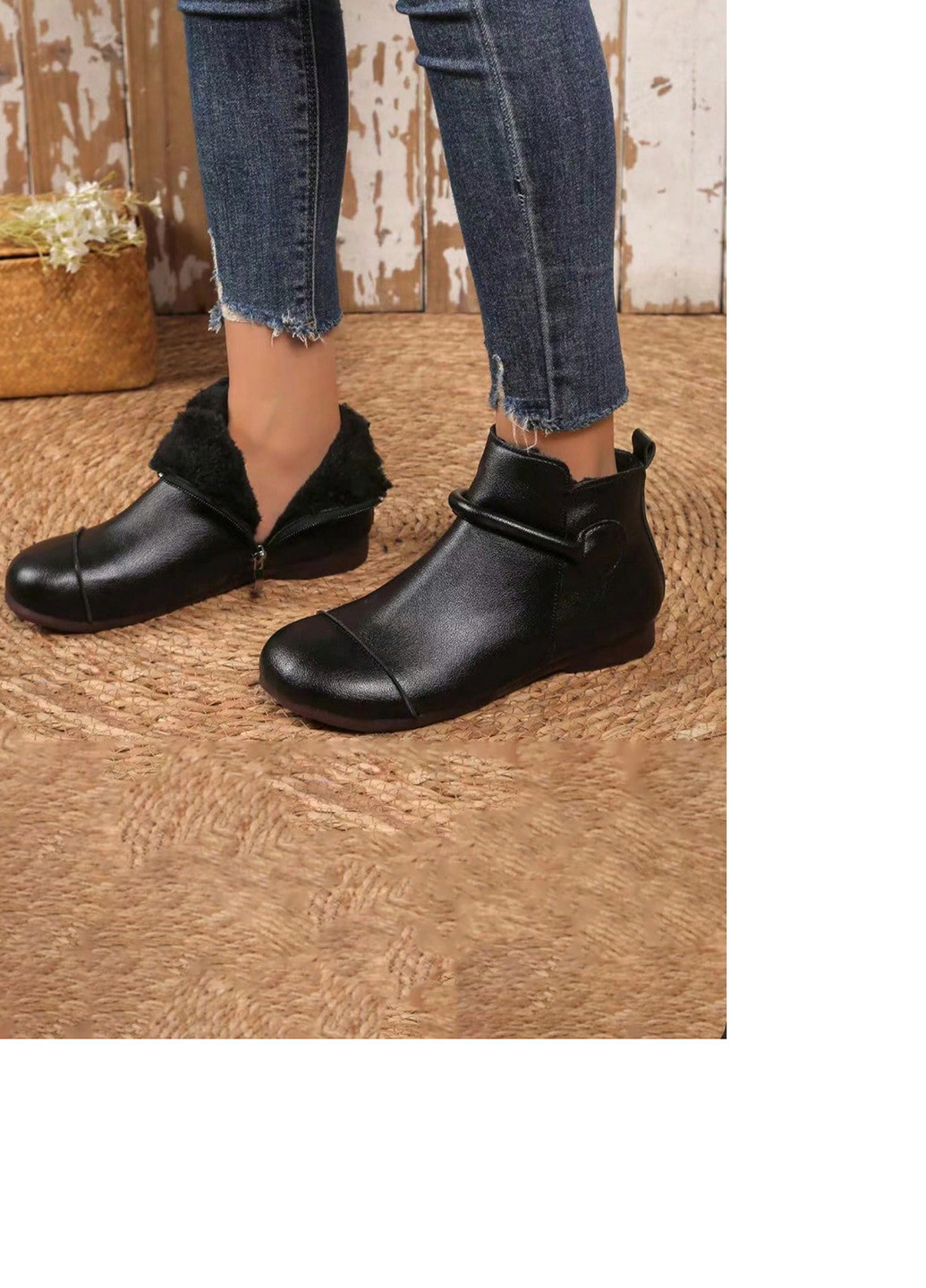 Черные демисезонная ботильоны SHEIN