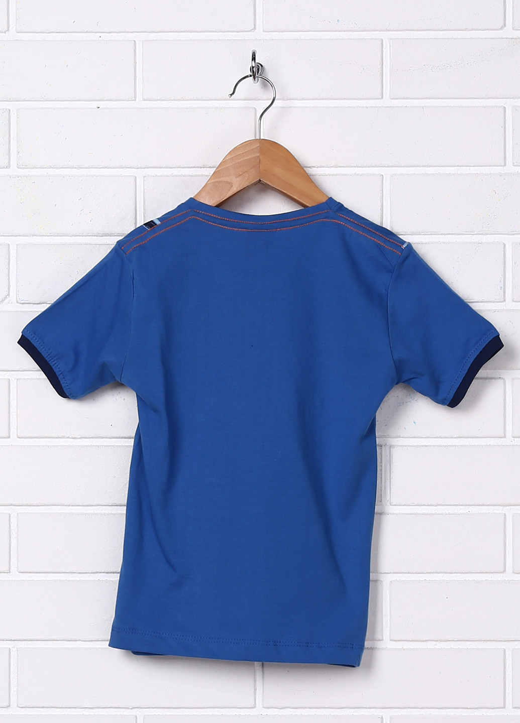 Темно-синя літня футболка з коротким рукавом Barkod