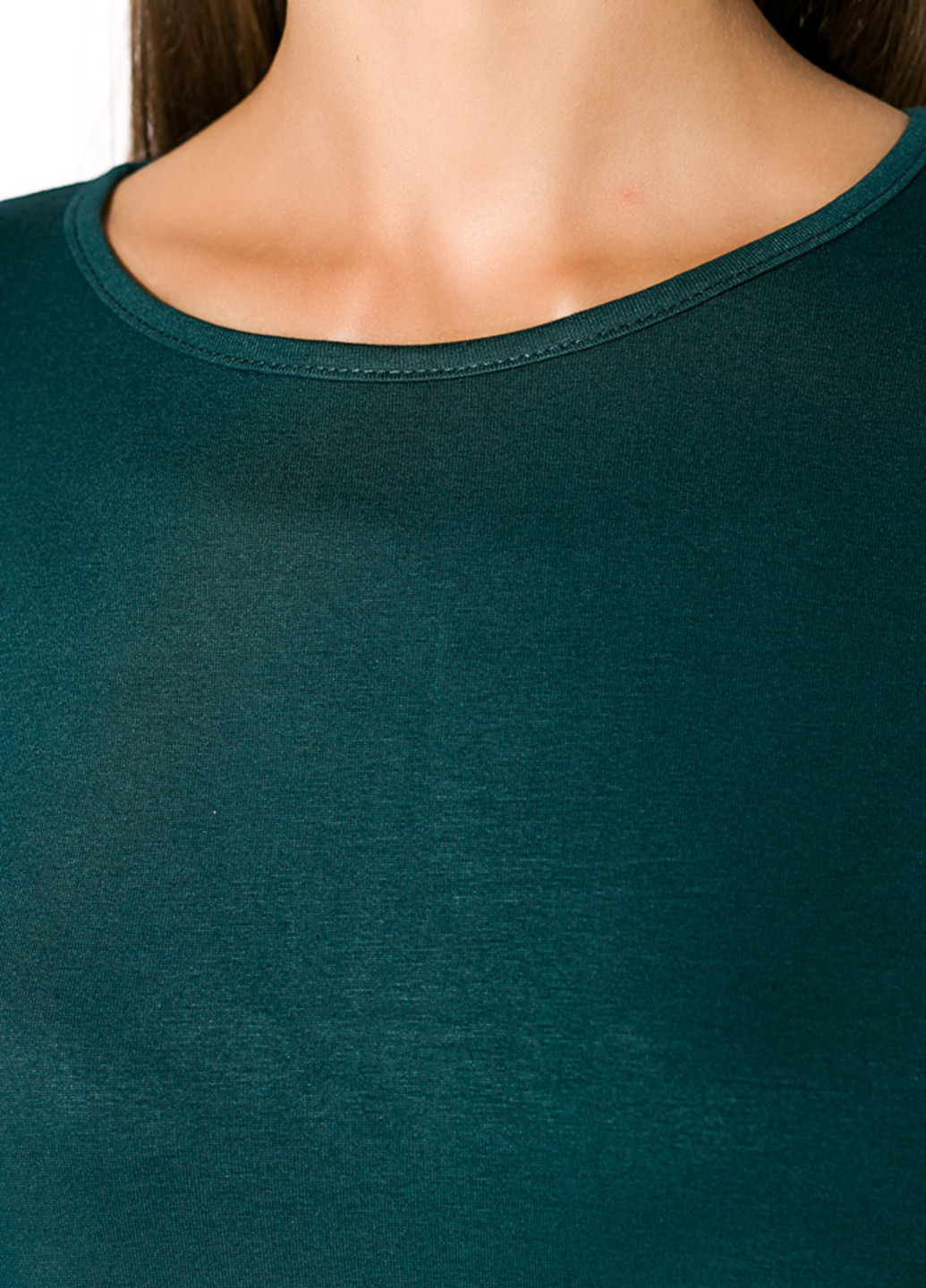 Темно-зеленое кэжуал платье а-силуэт Time of Style однотонное