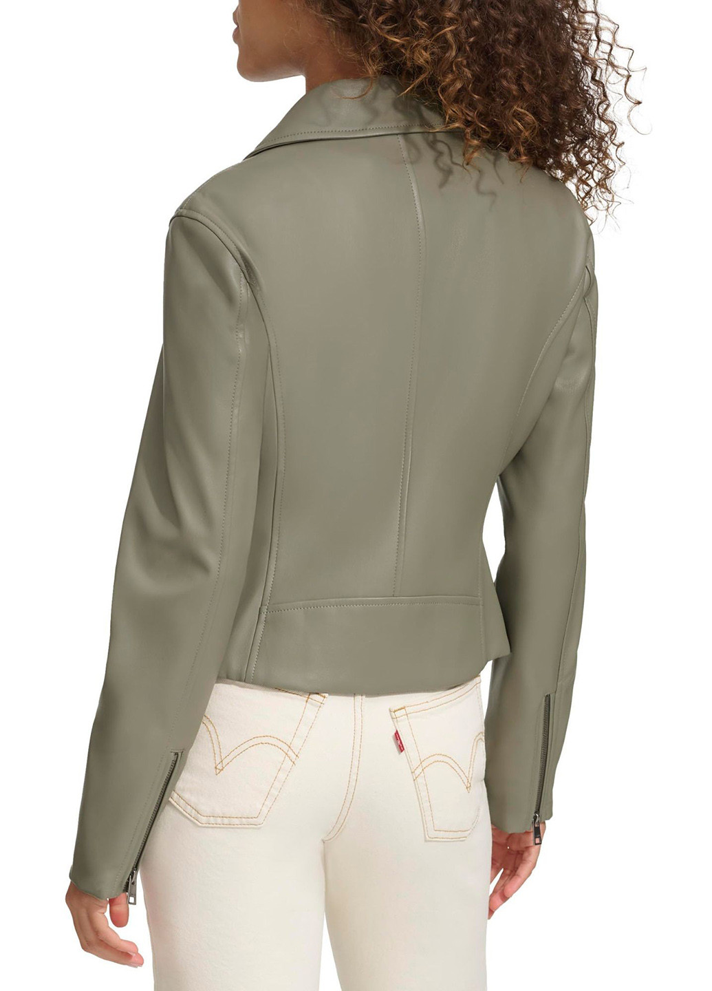 Зеленая демисезонная куртка косуха Levi's