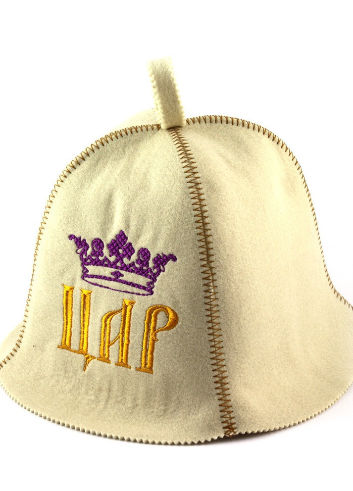 Банна шапка "Цар", штучне хутро, білий (LA-387) Luxyart (252611497)