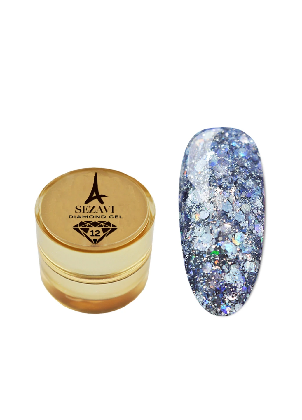 Рідкі блискітки DIAMOND №12 (Фіолетовий), 5Г SEZAVI (215313050)