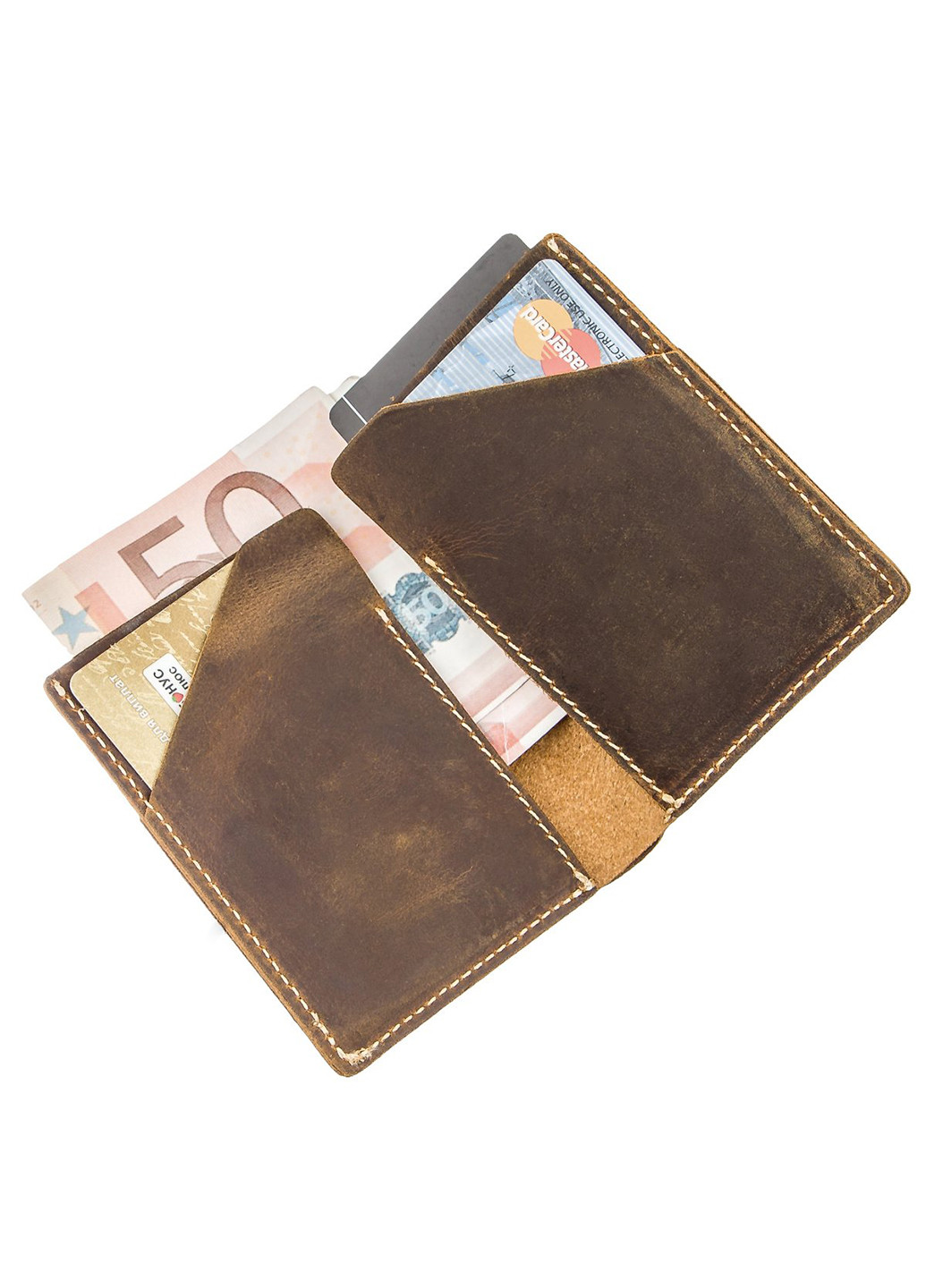 Шкіряний гаманець 8х9,5х0,5 см Vintage (253491265)