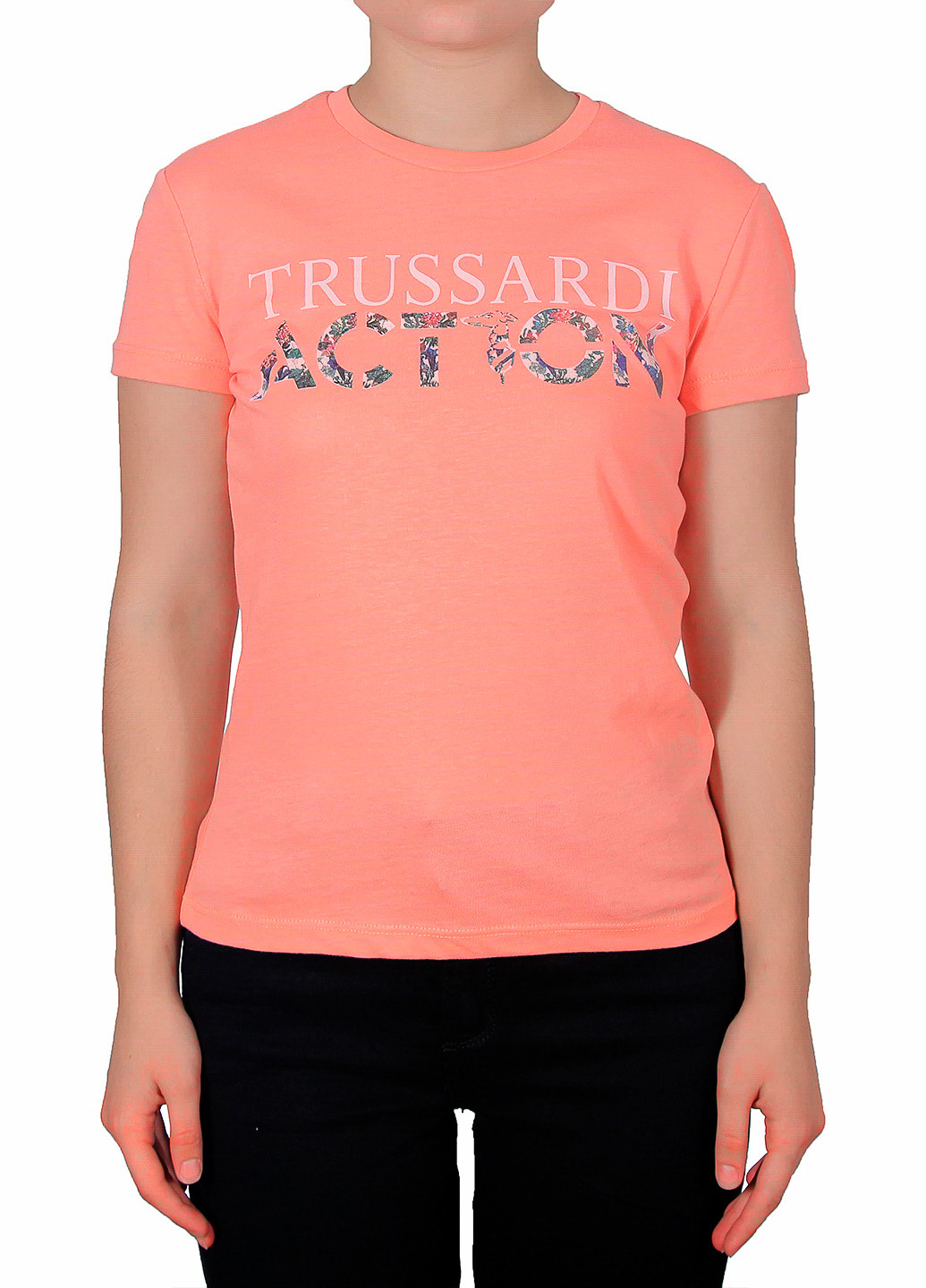 Розовая летняя футболка Trussardi Action