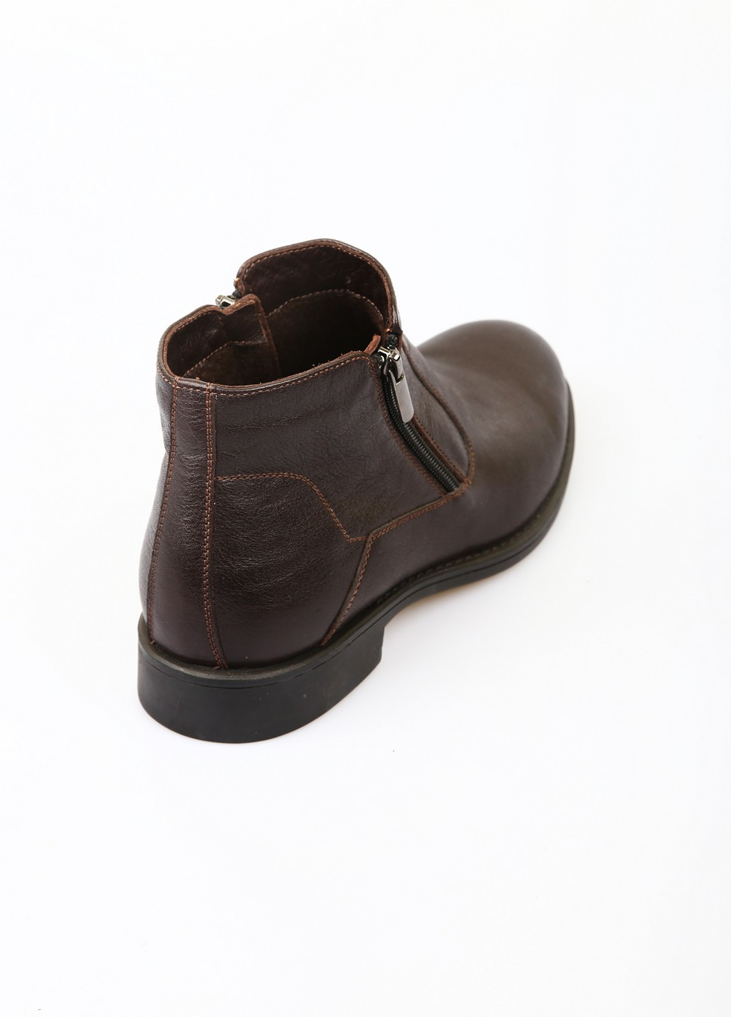 Темно-коричневые зимние ботинки No Brand