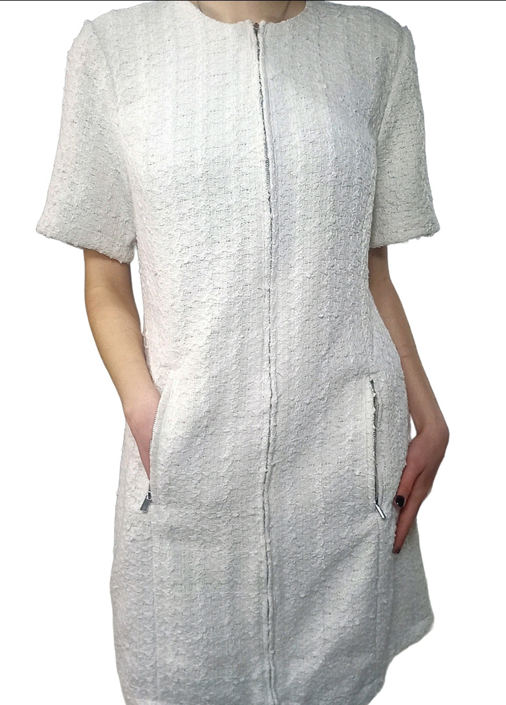 Кремова кежуал сукня сукня-жакет H&M однотонна