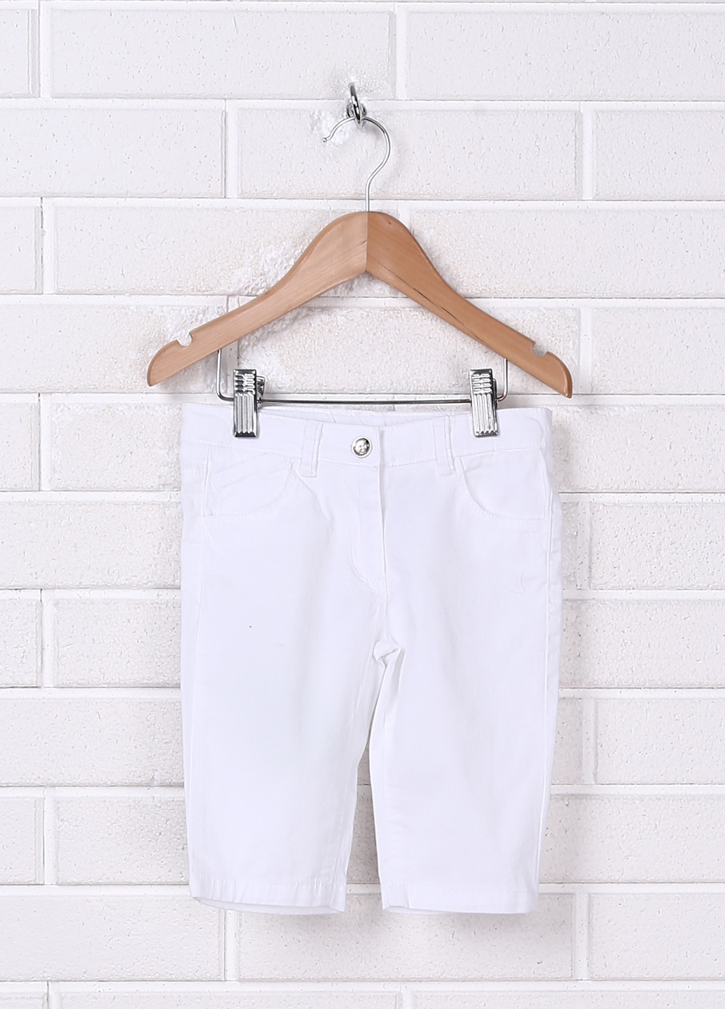 Белые кэжуал демисезонные прямые брюки Cikoby