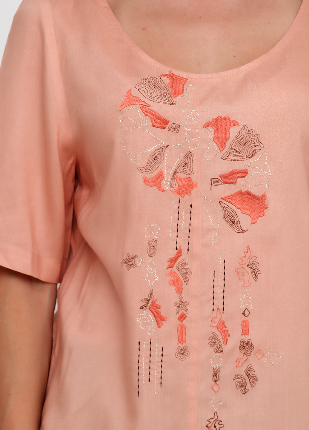 Персиковая демисезонная блуза Nitya