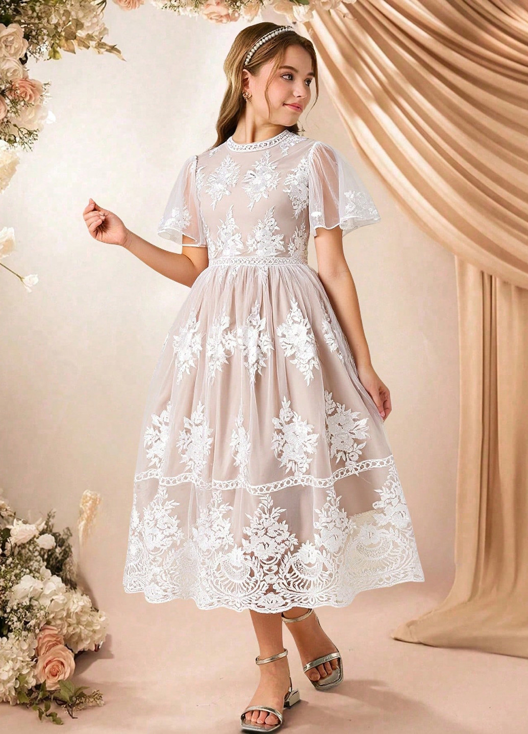 Бежева сукня SHEIN (365782597)