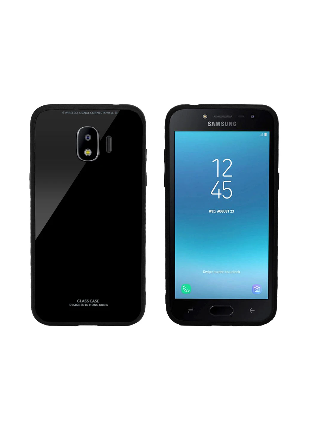 Чохол (Real Glass) для Samsung J2 Pro (J250) 2018 (чорний) Intaleo для Samsung J2 Pro (J250) 2018 (черный) (131340229)