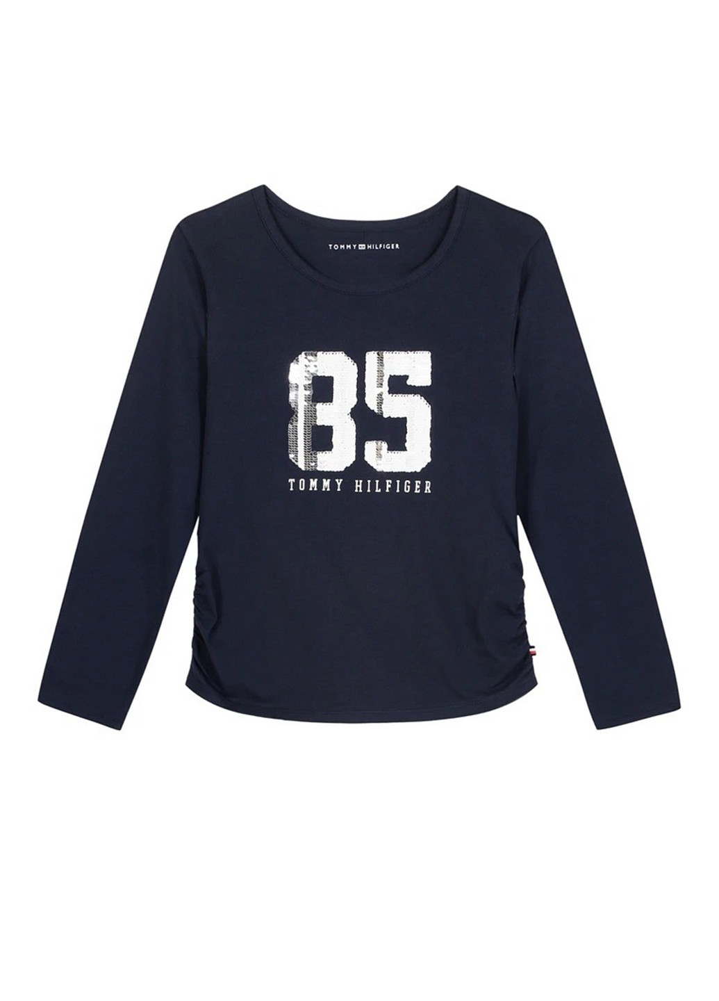 Темно-синий демисезонный кэжуал лонгслив Tommy Hilfiger с логотипом