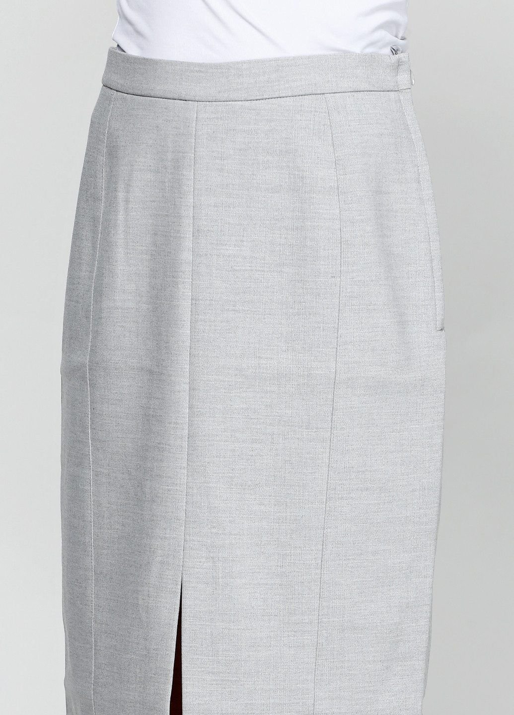 Светло-серая кэжуал юбка H&M миди