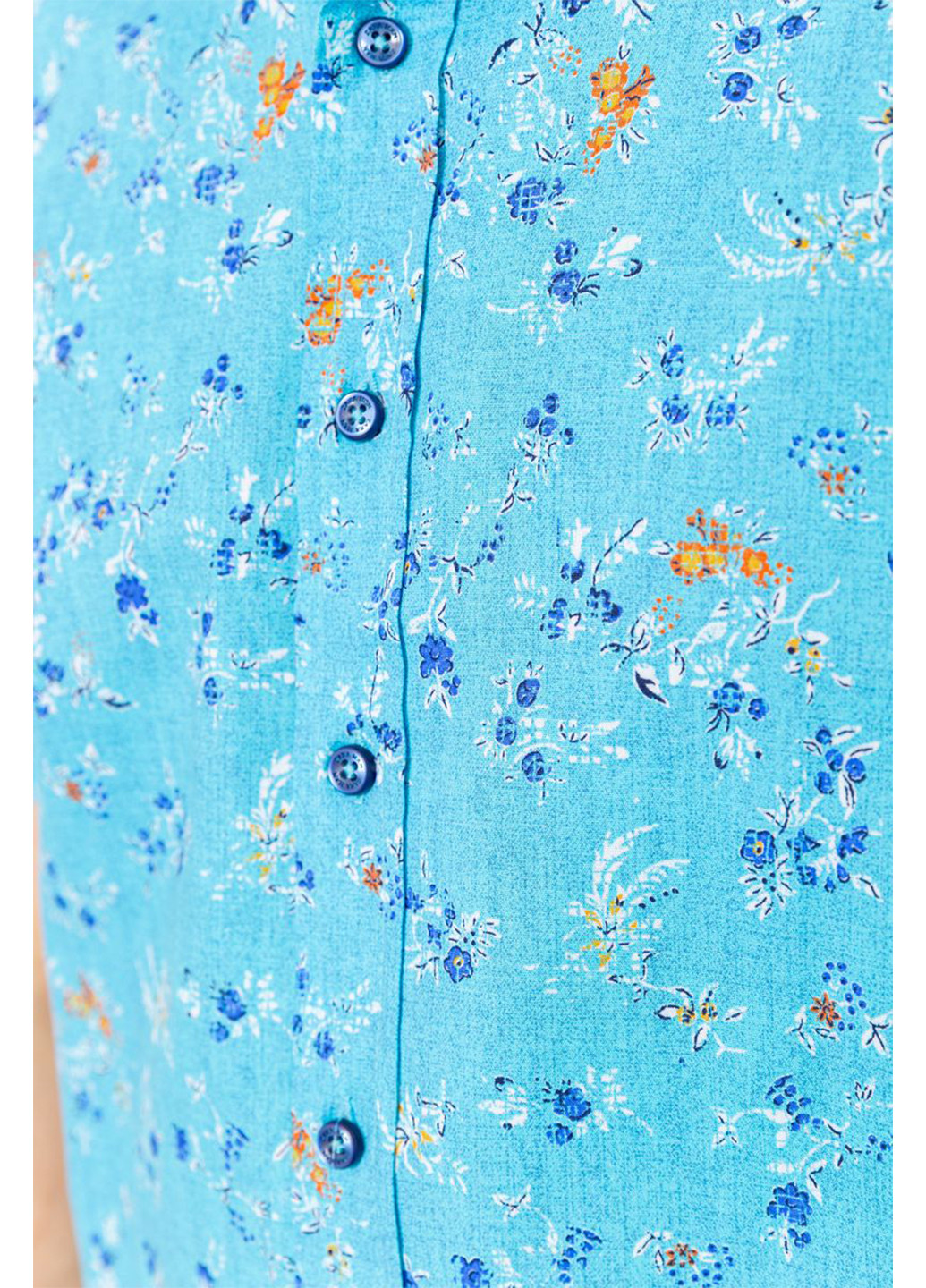 Голубой кэжуал рубашка с цветами Ager