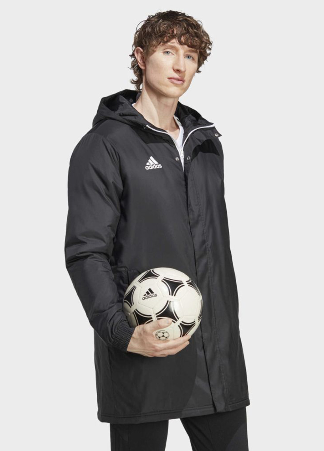 Чорна демісезонна куртка ib6076 adidas Ent22 Stadjk