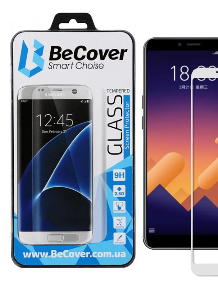 Стекло защитное Meizu E3 White (702437) BeCover (203969268)