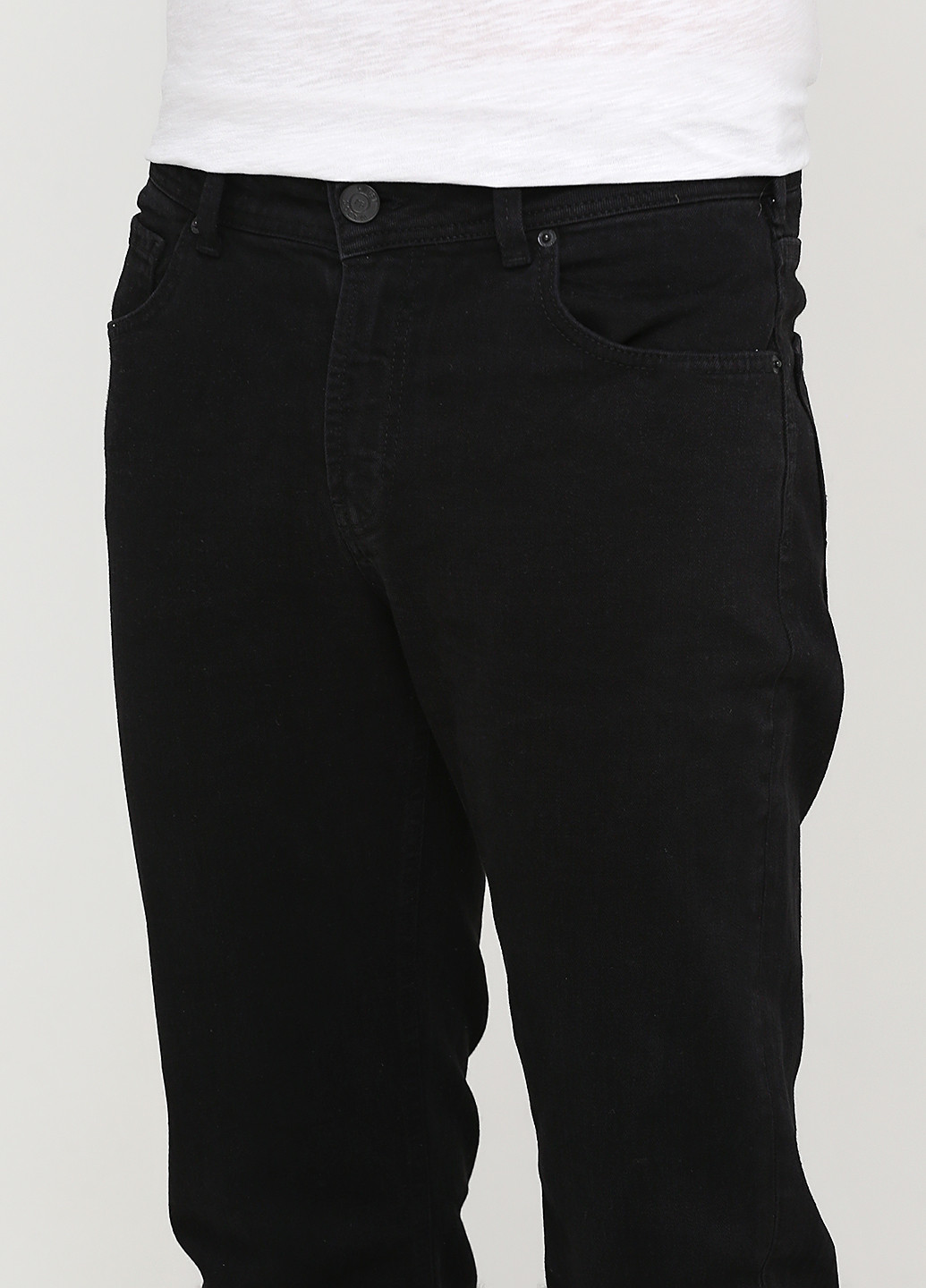Черные демисезонные прямые джинсы Madoc Jeans
