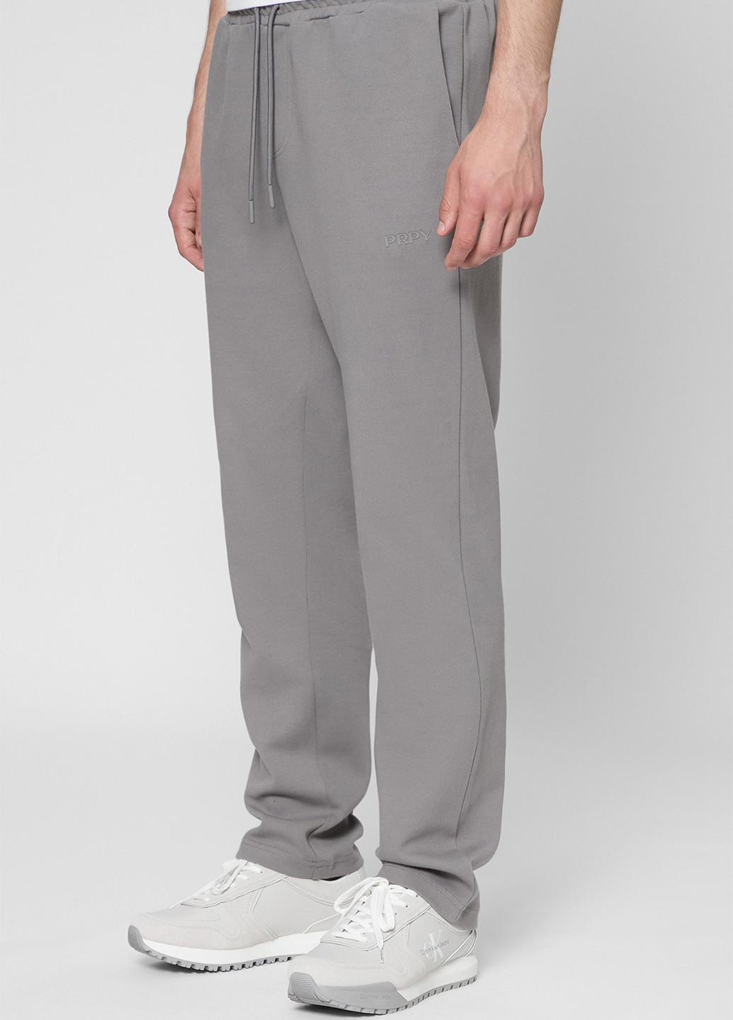 Серые спортивные демисезонные прямые брюки PRPY