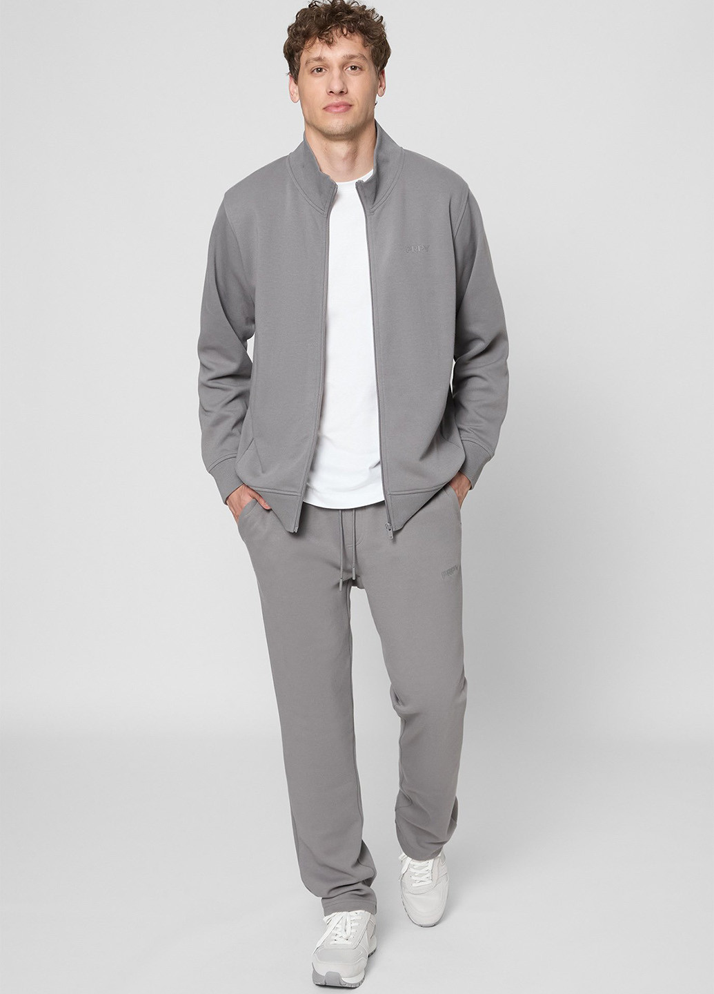 Серые спортивные демисезонные прямые брюки PRPY