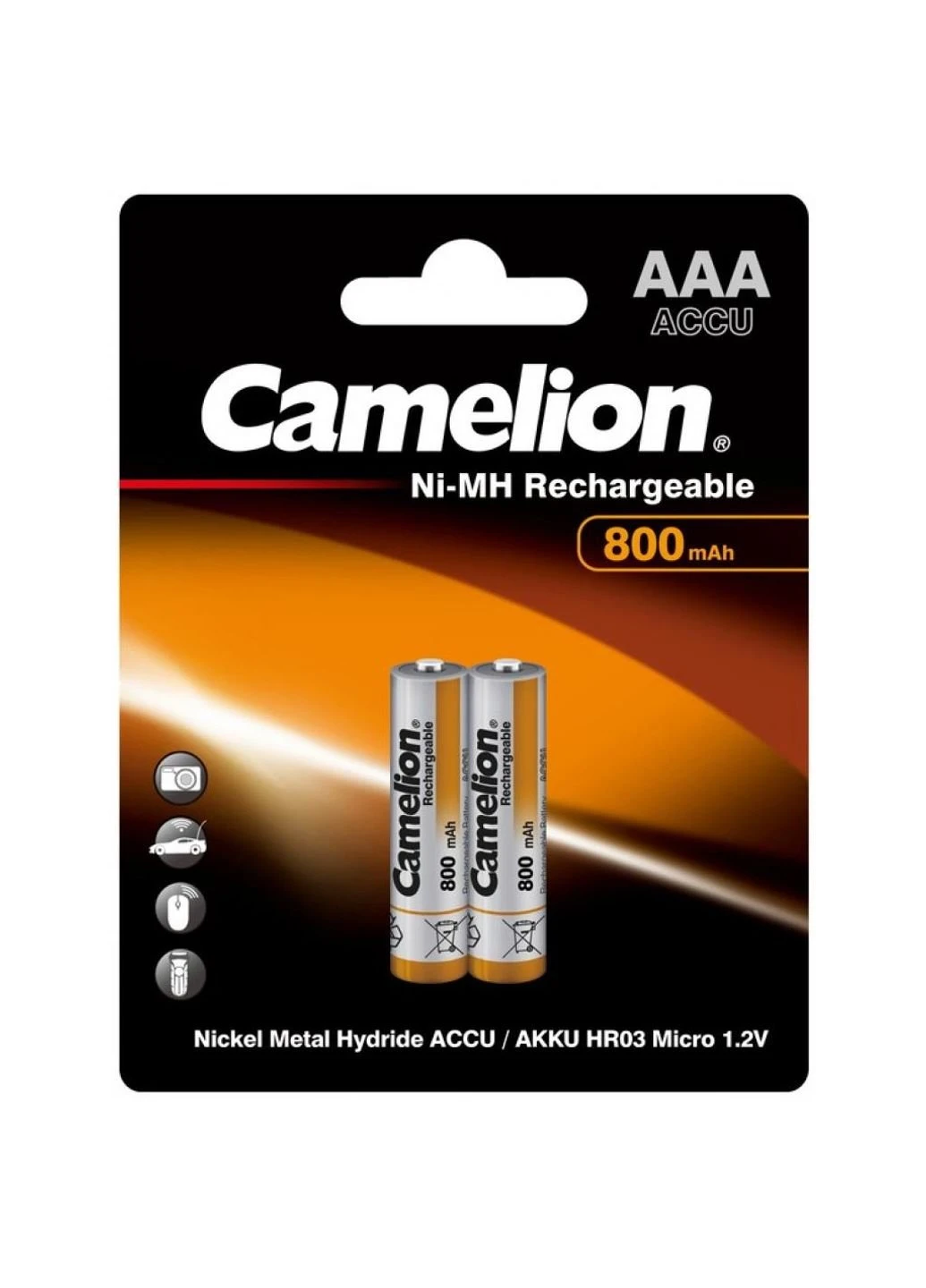 AAA 800mah Ni-MH * 2 R03-2BL батарея (NH-AAA800BP2) Camelion (251420109)