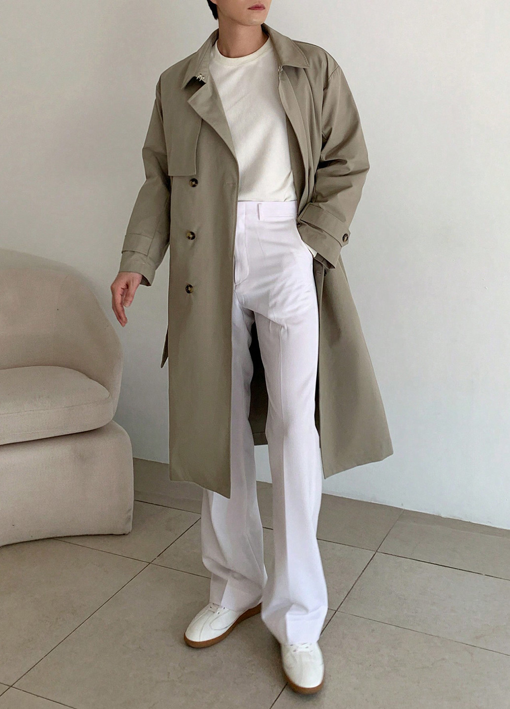 Плащ SHEIN тренчкот на гудзиках вільний (338187099)