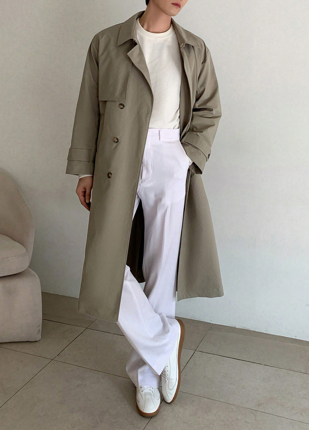 Плащ SHEIN тренчкот на гудзиках вільний (338187099)