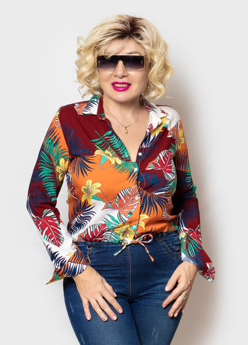 Темно-вишневая летняя блуза LibeAmore