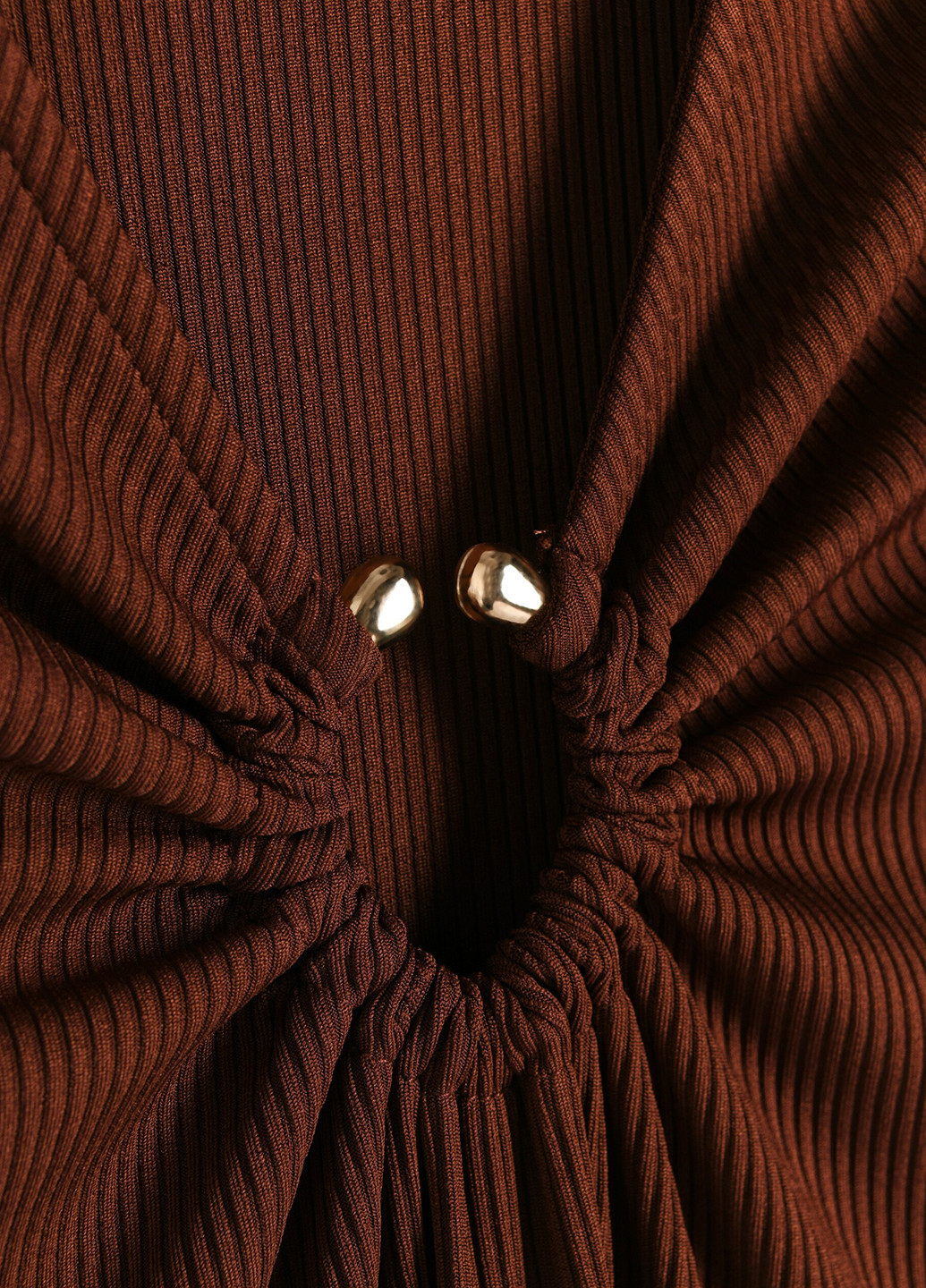 Коричнева кежуал сукня в стилі армпір Reserved однотонна