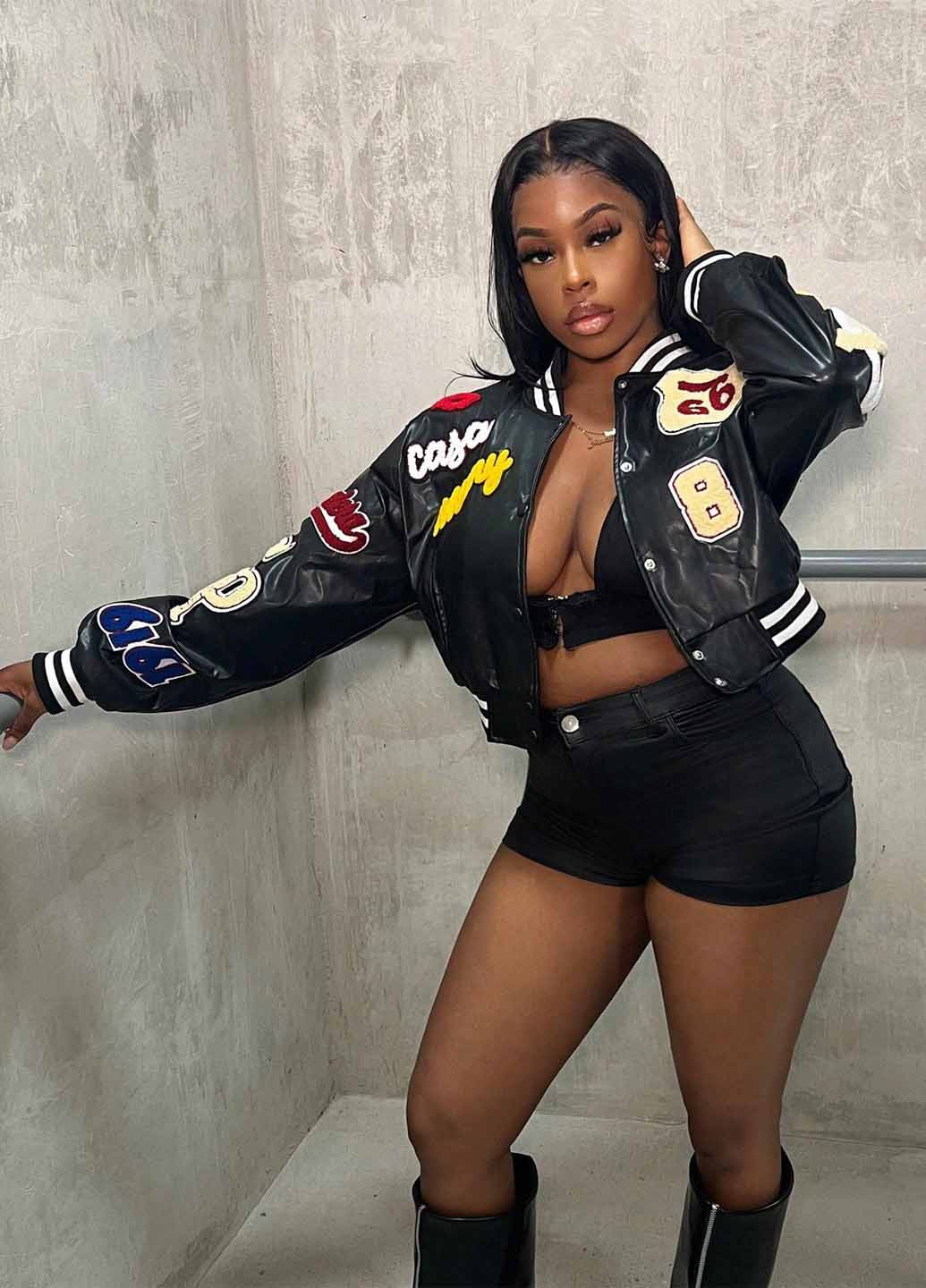 Бомбер SHEIN бейсбольный на кнопках (367194644)