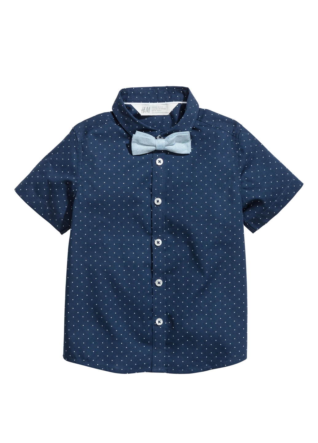 Темно-синий демисезонный комплект (рубашка, бабочка) H&M
