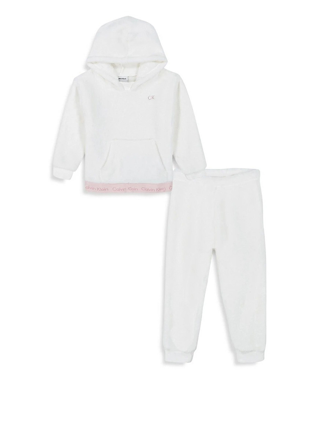 Білий демісезонний костюм (худі, штани) брючний Calvin Klein