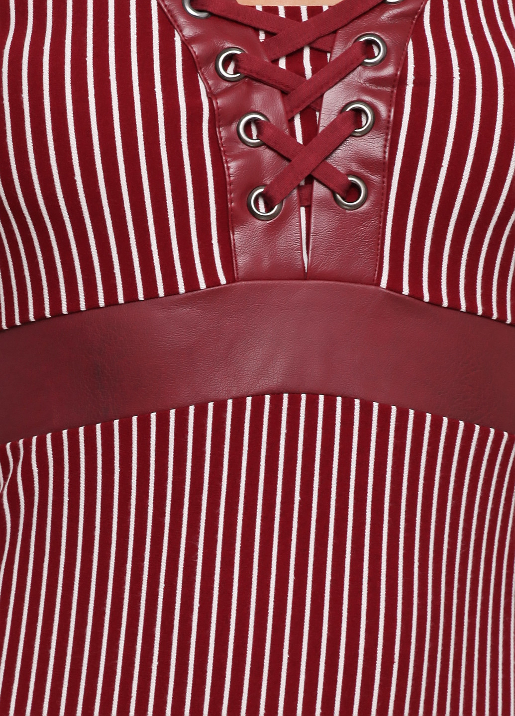 Бордовое кэжуал платье платье-майка Body Flirt в полоску