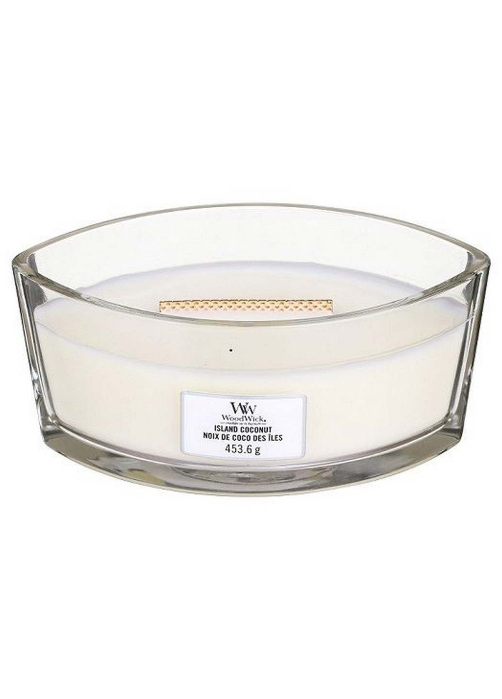 Ароматическая свеча в стекле Ellipse Island Coconut 453 г (76115E) WoodWick (227516169)