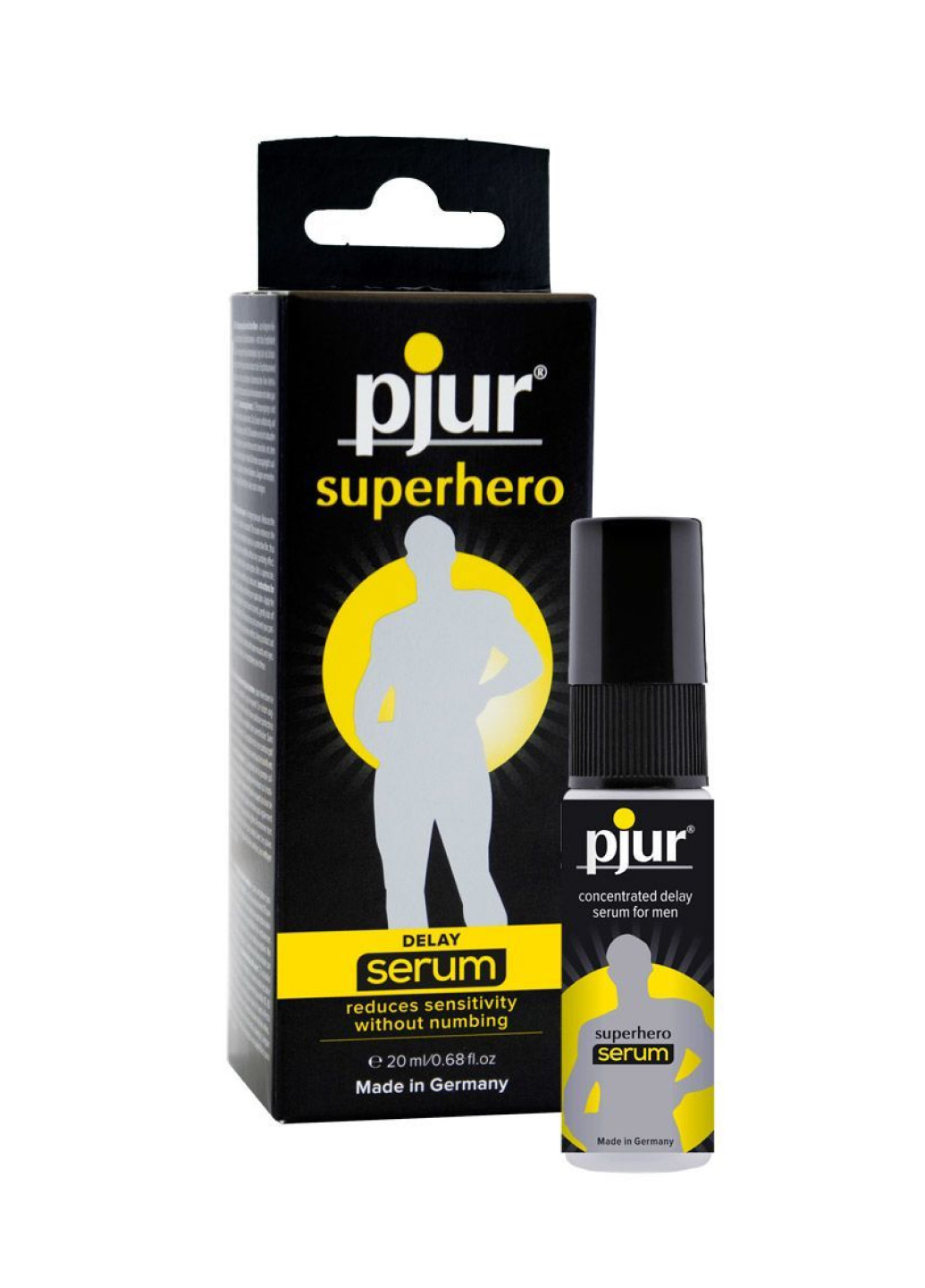 Пролонгуючий гель Superhero Serum 20 мл, створює невидиму плівку, що знижує чутливість. Pjur (251276819)