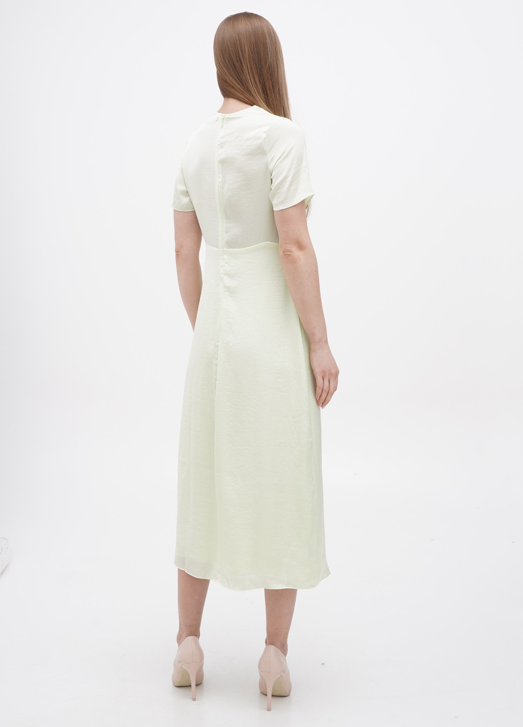 Салатовое кэжуал платье Who What Wear однотонное