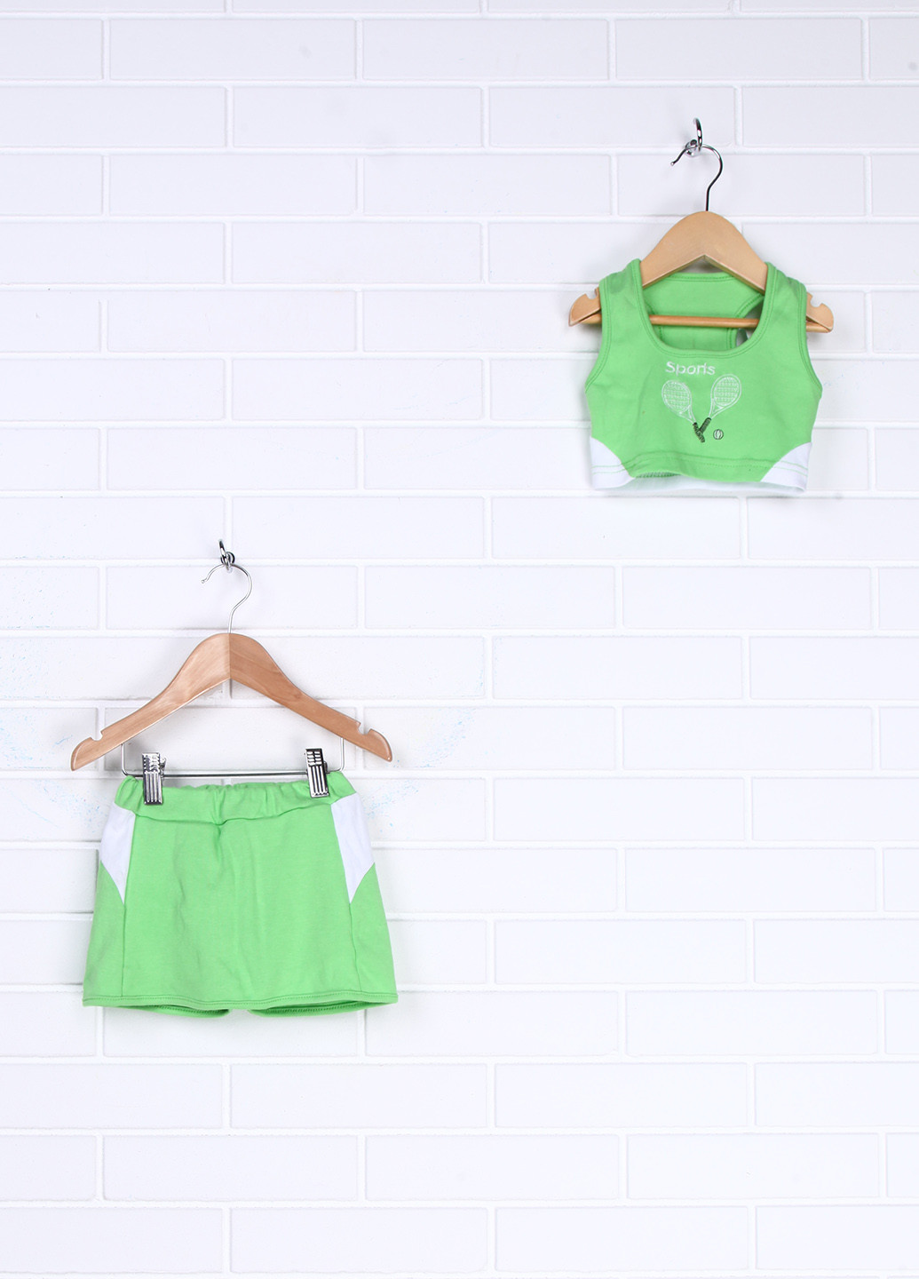 Зелений демісезонний комплект (топ, шорти) Baby Art