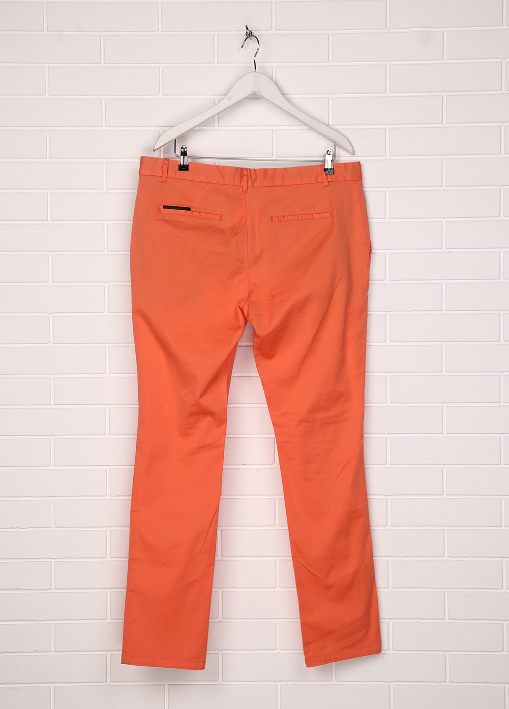Оранжевые кэжуал демисезонные прямые брюки Eleven Paris