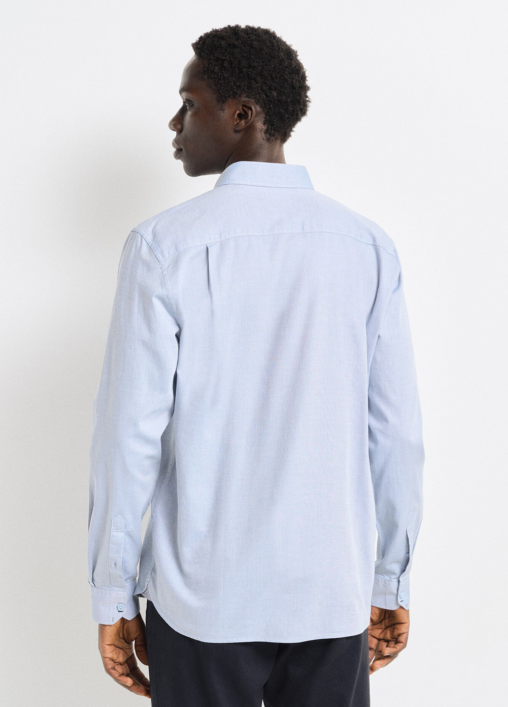 Голубой кэжуал рубашка однотонная Springfield